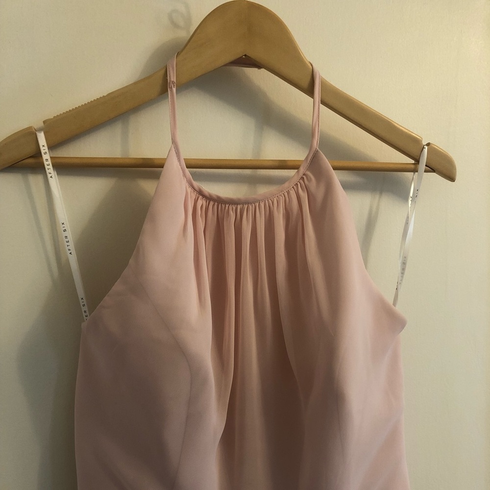 After Six 1515 Dessy Tie-Back Halter Blush 2021